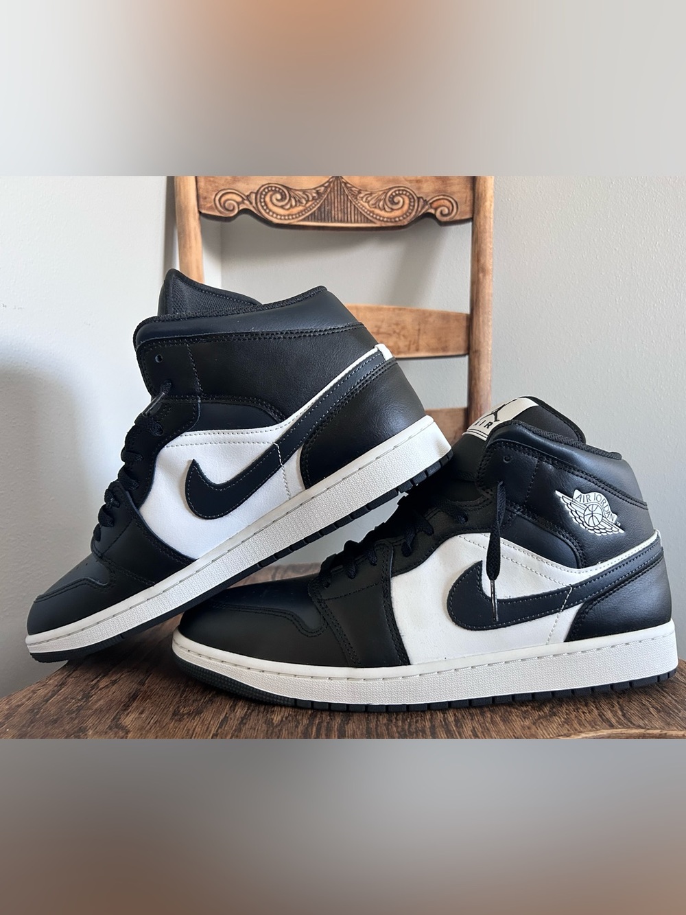 Jordan High-Top Sneakers in Black and White